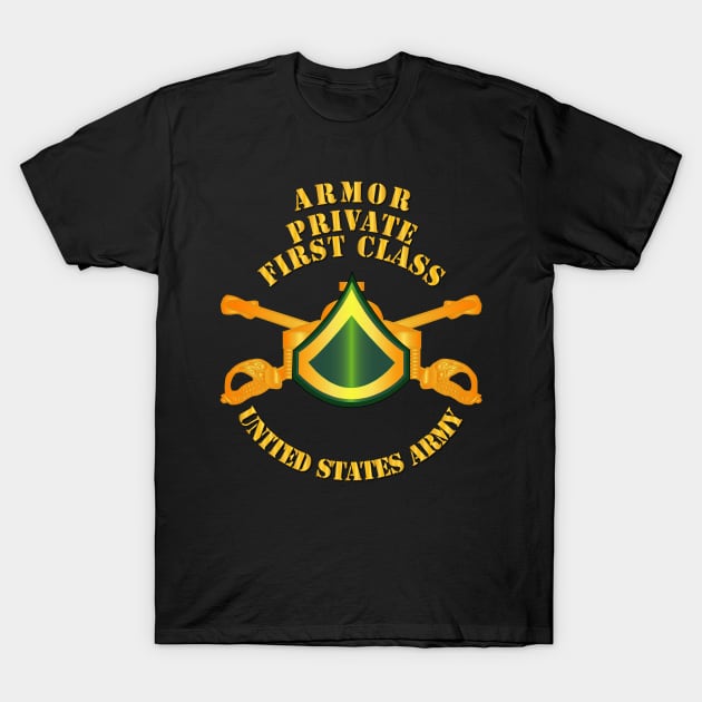 Armor - Enlisted - Private First Class - PFC T-Shirt by twix123844